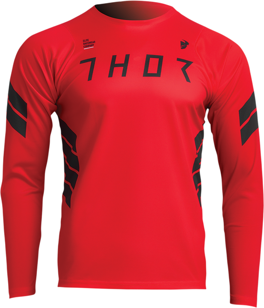 THOR Assist Sting Long-Sleeve Jersey for MTB and e-MTB - Red, Size 2XL (Part Number 5020-0036)