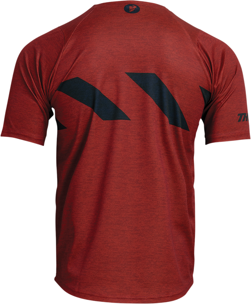 THOR Assist Hazard Short-Sleeve Jersey - Brick/Heather, Part Number 5020-0003