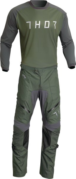 THOR Terrain Jersey - Army/Charcoal Large (Part No. 2910-7168)