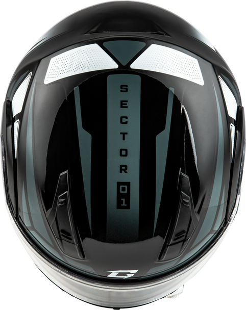 Md 04 Sector Helmet Black/Silver Xs