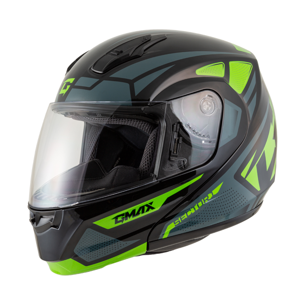Md 04 Sector Helmet Black/Grn/Wht 2x