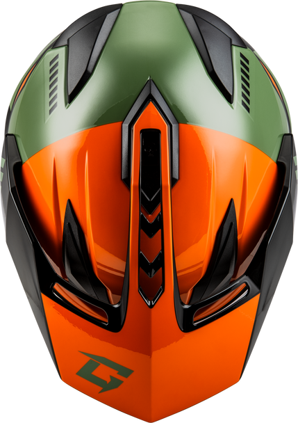 Gm 11 Ronin Helmet Orange/Green/Black Sm