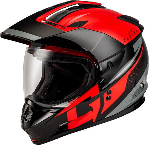 Gm 11 Decima Helmet Black/Red/Grey 2x