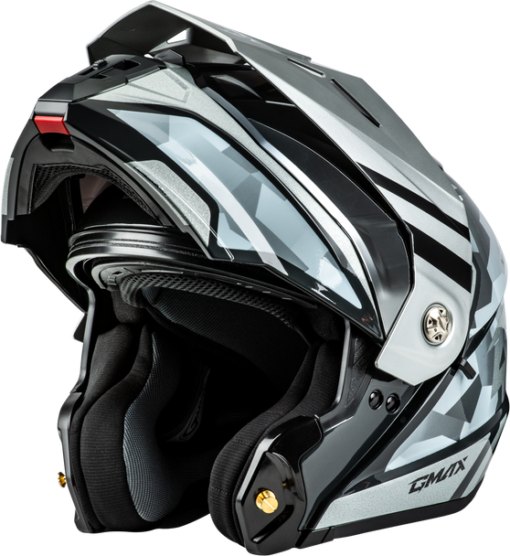 Md 74 Striker Modular Helmet W Slvr Shield Slvr/Blu Mtlc Sm