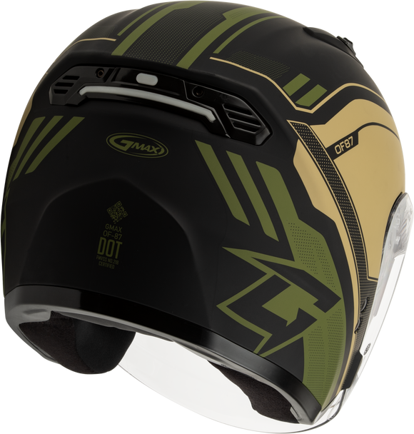 Of 87 Duke Helmet W/Led Light Matte Blk/Green 2x