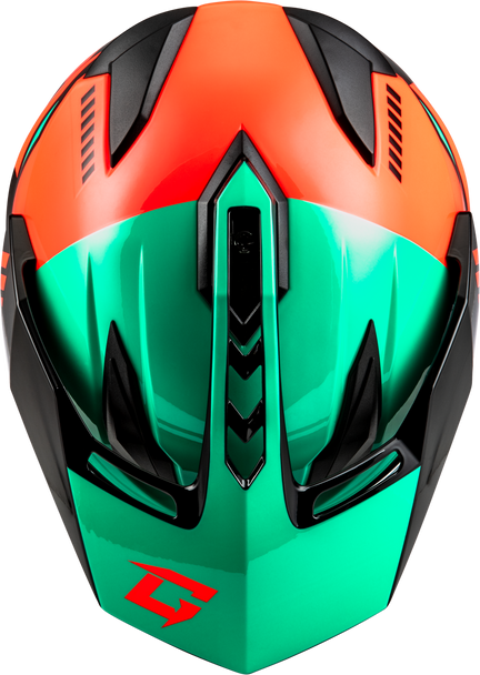 Gm 11 Ronin Helmet Black/Aqua/Coral Xl