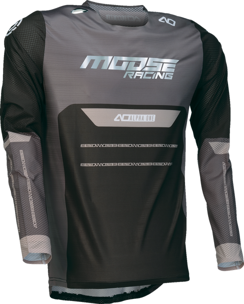 MOOSE OFFROAD Alpha One Jersey - Black/Gray - XL (Part #2910-8300)