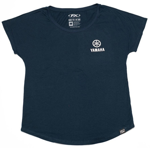 Factory Effex Yamaha Tuning Fork Womens Dolman Shirt / Navy S 22-87240