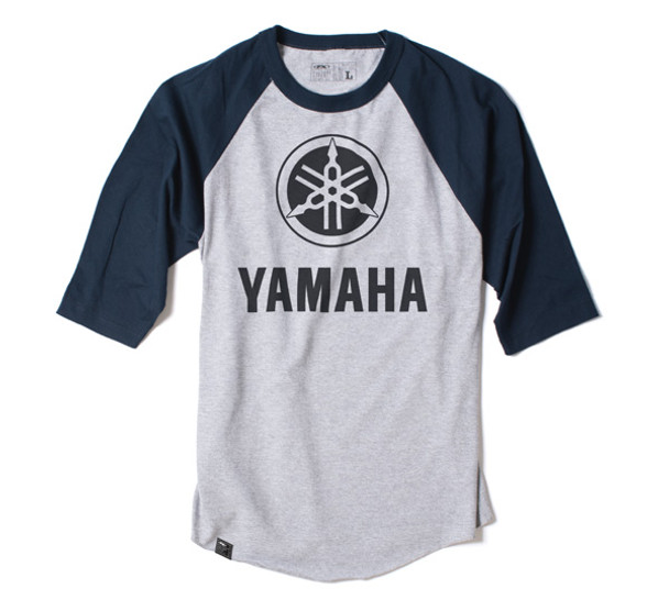 Factory Effex Yamaha Baseball T-Shirt / Heather-Navy (Xl) 17-87226