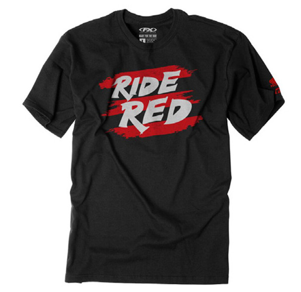 Factory Effex Honda Ride Red Stripes Youth T-Shirt / Black (Xl) 22-83306