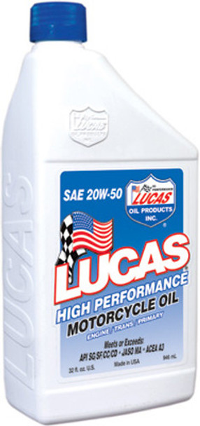 Lucas High Performance Oil 20W-50 Qt 10700