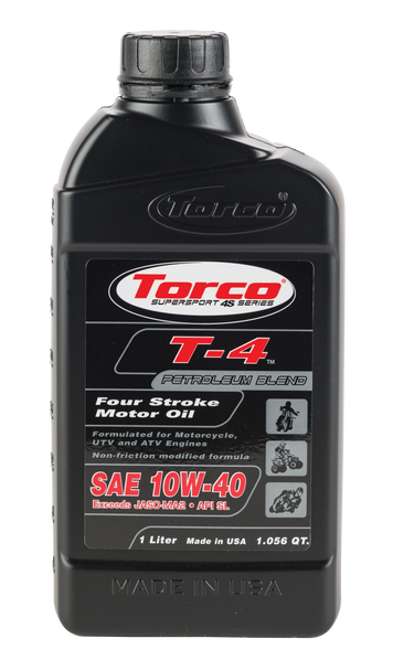 Torco T-4 4-Stroke Motor Oil 10W-40 1L T611040Ce