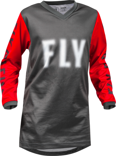 Fly Racing Youth F-16 Jersey Grey/Red Yl 376-224Yl