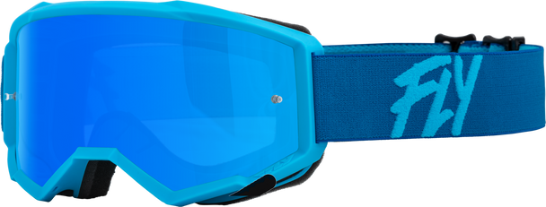 Fly Racing Youth Zone Goggle Blue W/ Sky Blue Mirror/Smoke Lens 37-51722