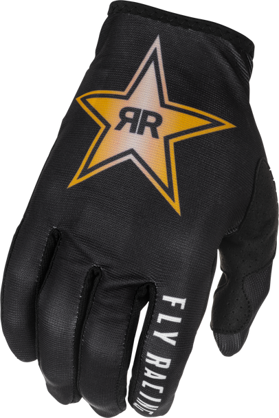 Fly Racing Lite Rockstar Gloves Black/Gold Lg 374-013L