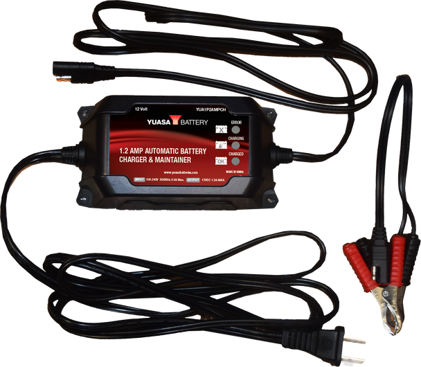 Yuasa 1.2 Amp Charger & Maintainer (12V) Yua1P2Ampch