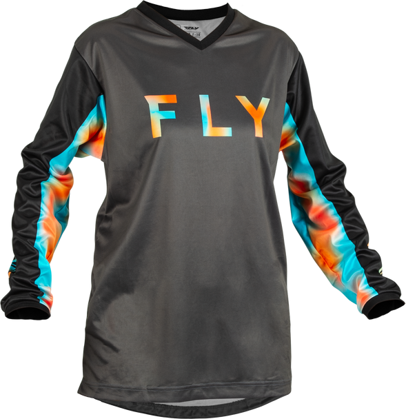 Fly Racing Women'S F-16 Jersey Grey/Pink/Blue Sm 376-821S