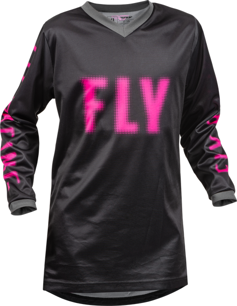 Fly Racing Youth F-16 Jersey Black/Pink Ys 376-221Ys