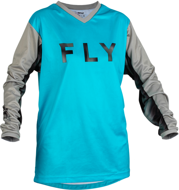 Fly Racing Women'S F-16 Jersey Sky Blue/Light Grey Md 376-822M