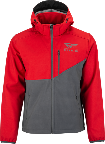 Fly Racing Checkpoint Jacket Grey/Red Lg 354-6384L