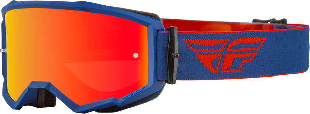 Fly Racing Zone Goggle Red/Navy W/ Red Mirror/Amber Lens 37-51499