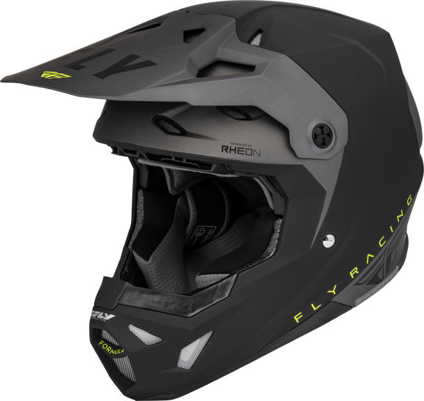 Fly Racing Formula Cp Slant Helmet Matte Black/Grey/Hi-Vis Sm 73-0030S