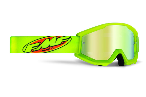 FMF Vision Powercore Youth Goggle Core Yellow Mirror Gold Lens F-50055-00003