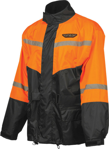 Fly Racing 2-Piece Rain Suit Black/Orange Lg 479-8019L