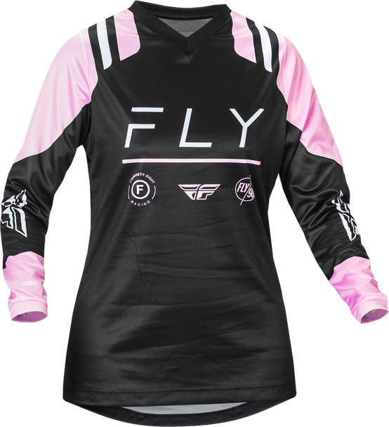 Fly Racing Women'S F-16 Jersey Black/Lavender Md 377-821M