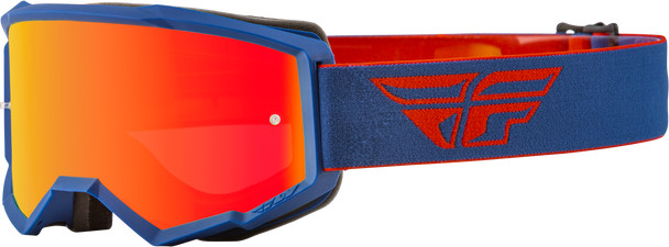 Fly Racing Youth Zone Goggle Red/Navy W/ Red Mirror/Amber Lens 37-51718