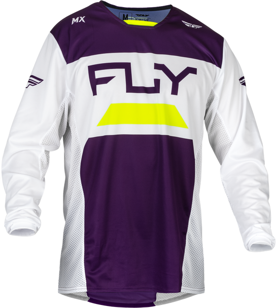 Fly Racing Kinetic Reload Jersey Deep Purple/White/Hi-Vis Md 377-521M