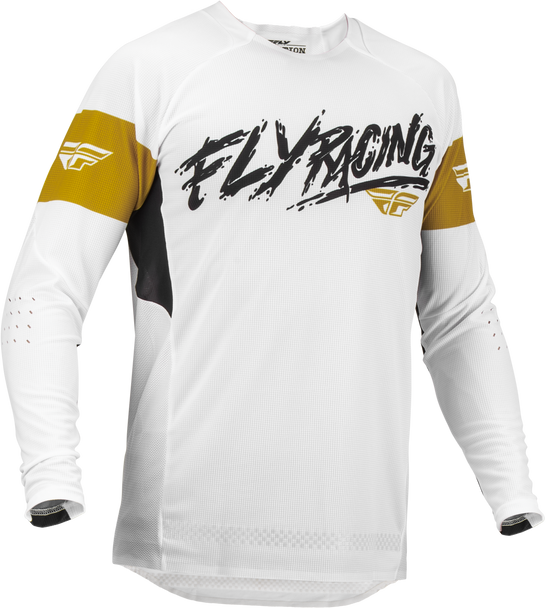 Fly Racing Evolution Dst L.E. Brazen Jersey White/Gold/Black Lg 376-124L