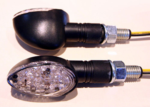K&S Led Ultra Mini-Marker Lights Oval Blk Long Stem (15 Leds) 25-8930
