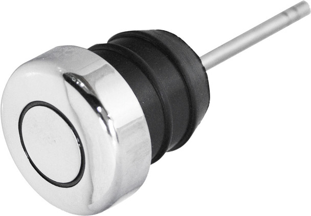 Harddrive Oil Tank Rubber Filler Plug Chrome Short Dipstick 2.5" 03-0045