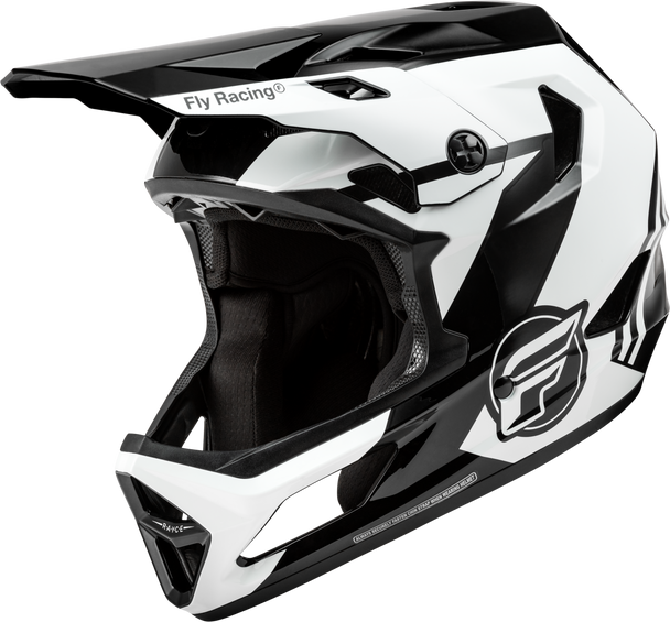 Fly Racing Rayce Helmet Black/White/Grey Lg 73-3609L