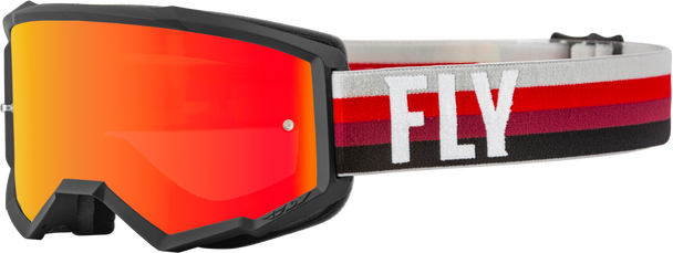 Fly Racing Youth Zone Goggle Black/Red W/ Red Mirror/Amber Lens 37-51712