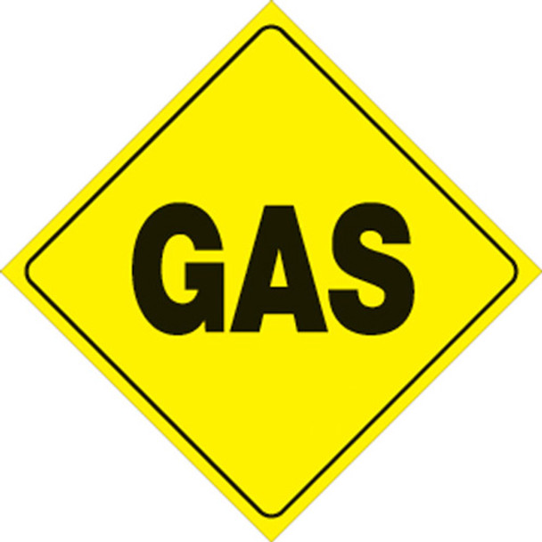 Voss Signs Yellow Plastic Reflective Sign 12" - Gas 454 G Yr