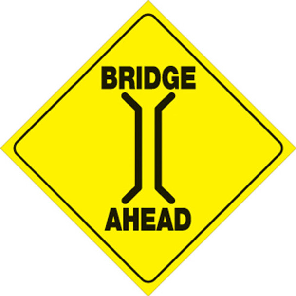 Voss Signs Yellow Plastic Reflective Sign 12" - Bridge 408 Bria Yr