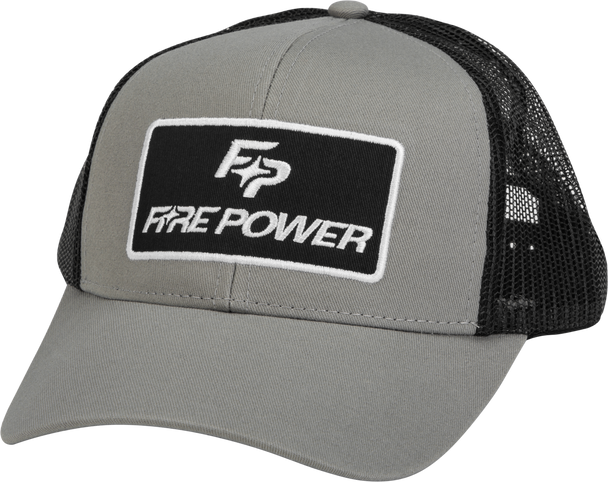 Fire Power Curved Bill Hat Grey/Black 99-8109