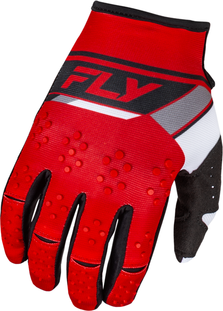 Fly Racing Kinetic Prix Gloves Red/Grey/White Xl 377-412X