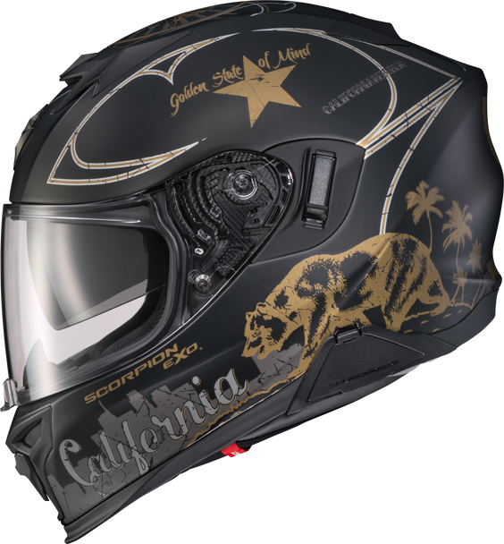 Scorpion Exo Exo-T520 Helmet Golden State Matte Black Sm T52-3103