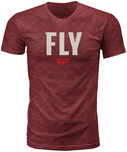 Fly Racing Fly Wfh Tee Red Heather Lg 352-0152L