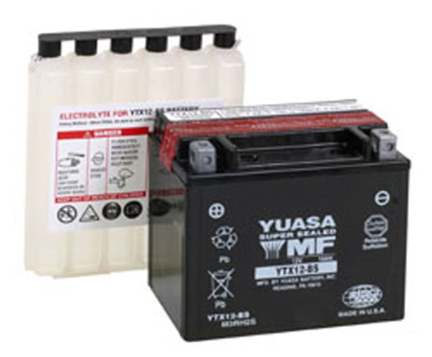 Yuasa Ytx12-Bs Maintenance Free 12 Volt Battery Yuam3Rh2S