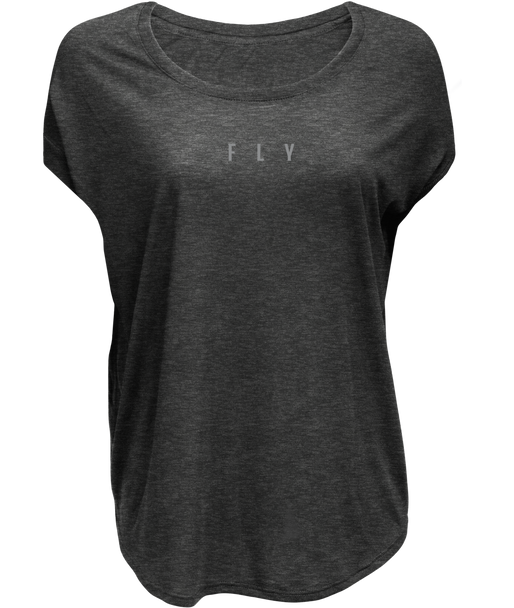 Fly Racing Women'S Fly Breezy Tee Dark Grey Heather Sm 356-0041S