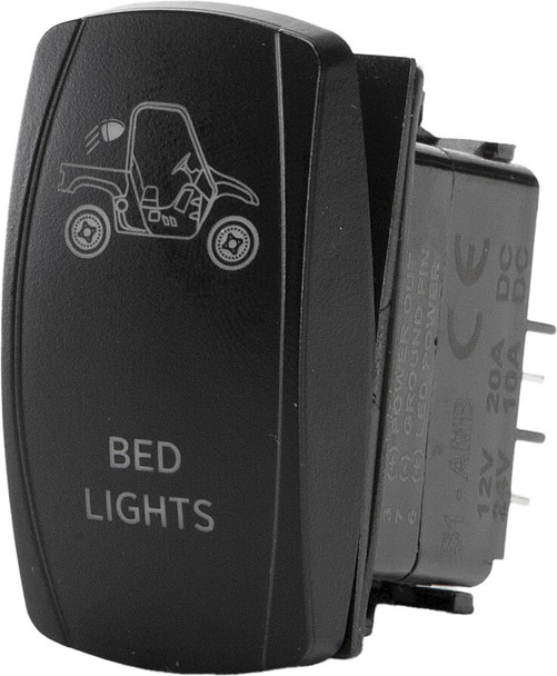 Flip Bed Lighting Switch Pro Series Backlit Sc1-Amb-L45