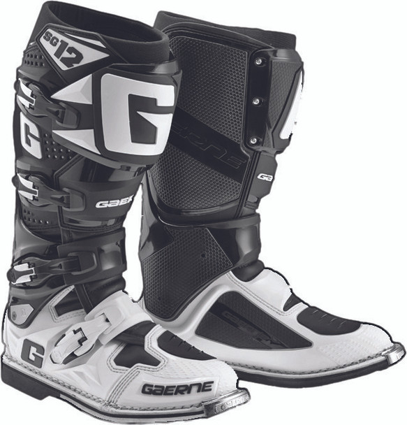 Gaerne Sg-12 Boots Black/White Sz 12 2174-014-012