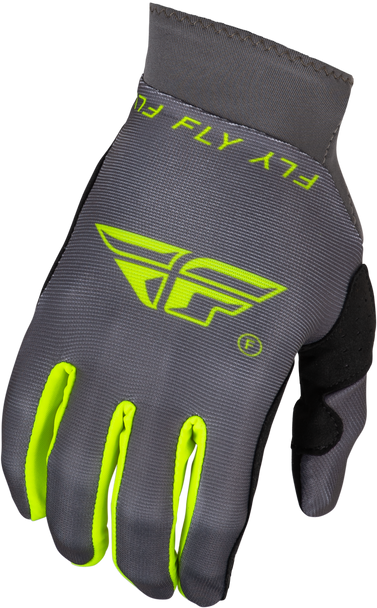 Fly Racing Pro Lite Gloves Charcoal/Hi-Vis Xl 377-042X