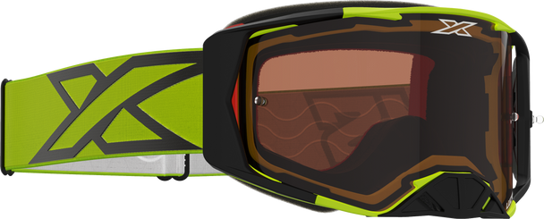 EKS Brand Lucid Goggle Flo Yellow Auburn Lens 067-12025