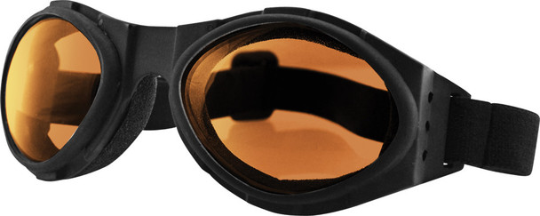 Bobster Bugeye Sunglasses Black W/Amber Lens Ba001A