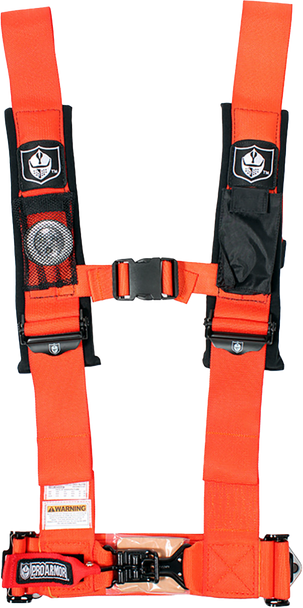 Pro Armor 5Pt Harness 3" Pads Orange Orange A115230Or